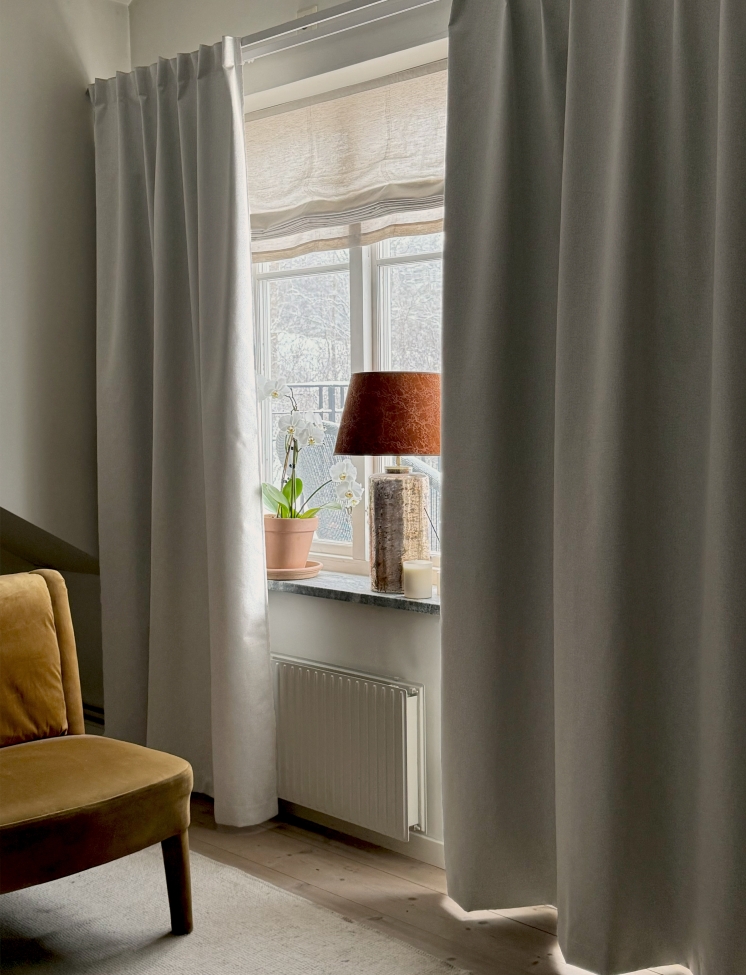 Rideau 'Nightfall' 275x250 - Gris clair