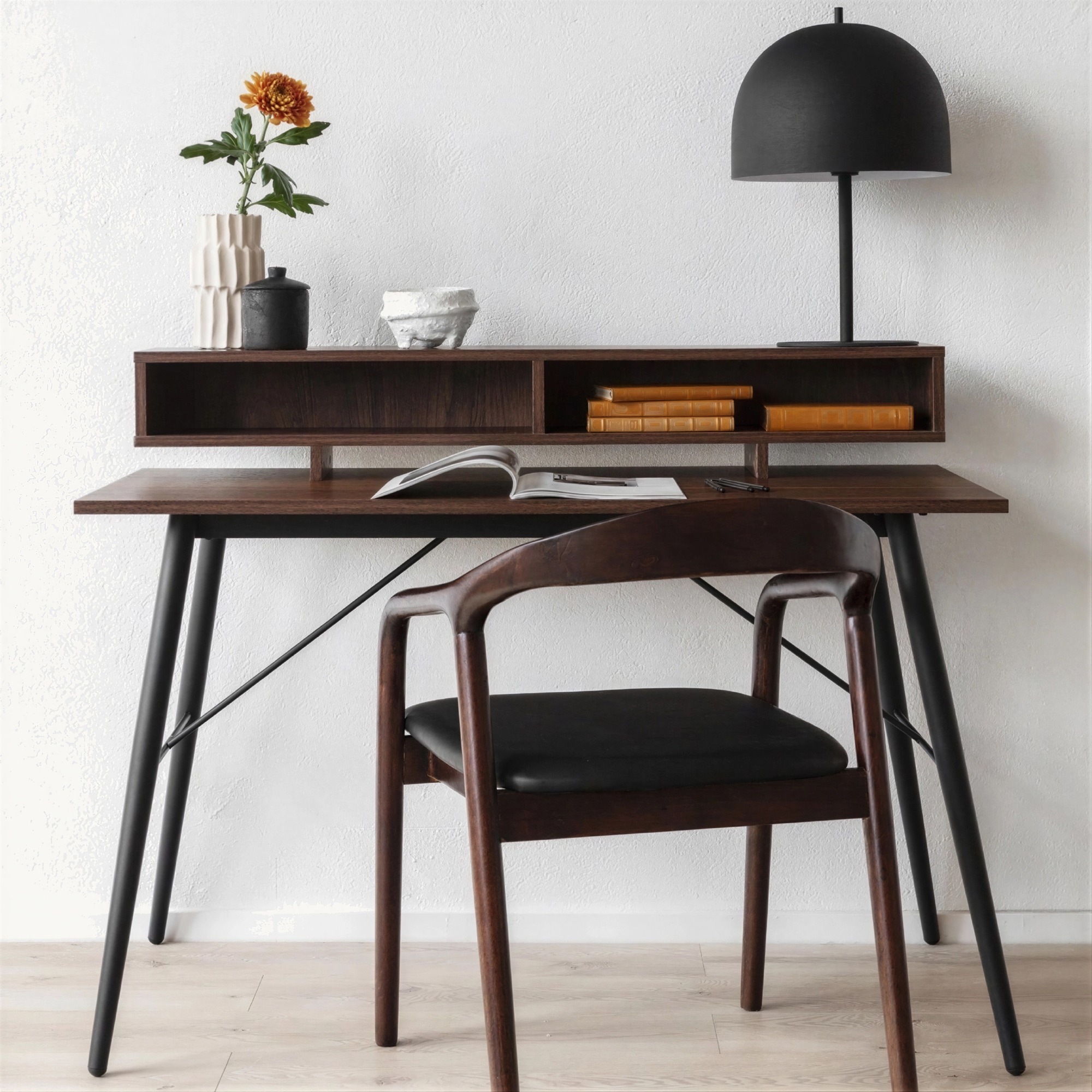 Chaise à bras 'Aspa' - Brun foncé