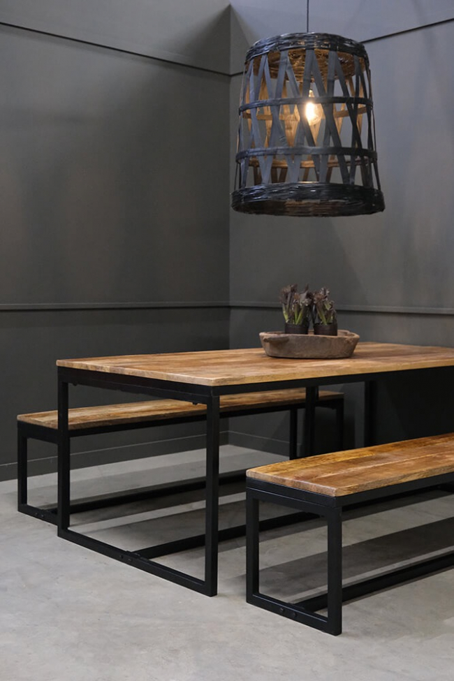 Table à manger 'Ronaldo' 200x100cm - Bois