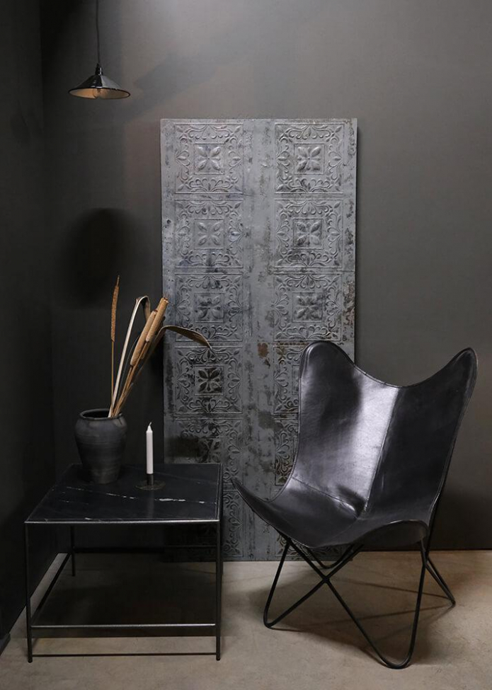 Table de café 'Jamie' - Fer/Noir