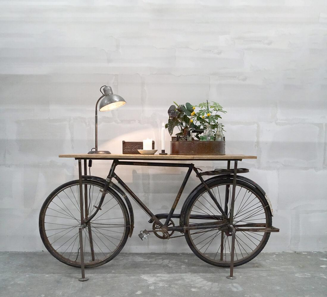 Table d'appoint Vintage bicycle - Bois/Fer