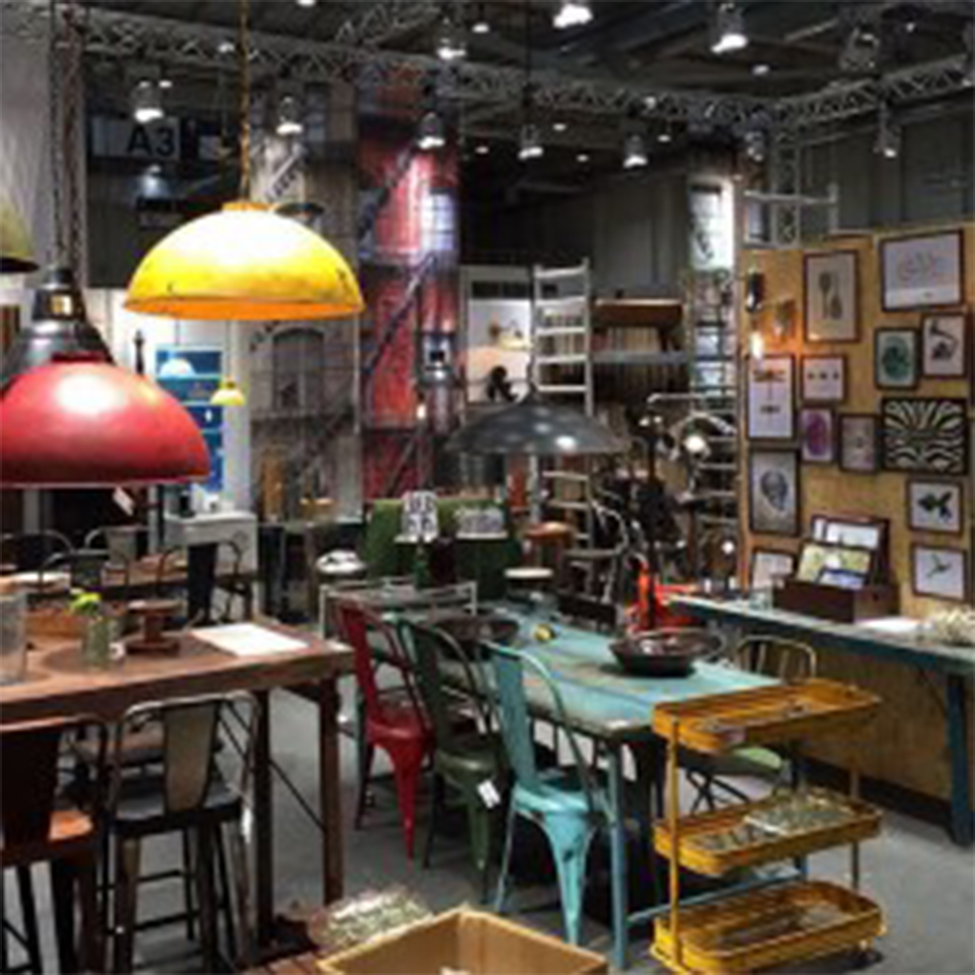 Lampe industrielle 'Thormann' - Jaune/Patine