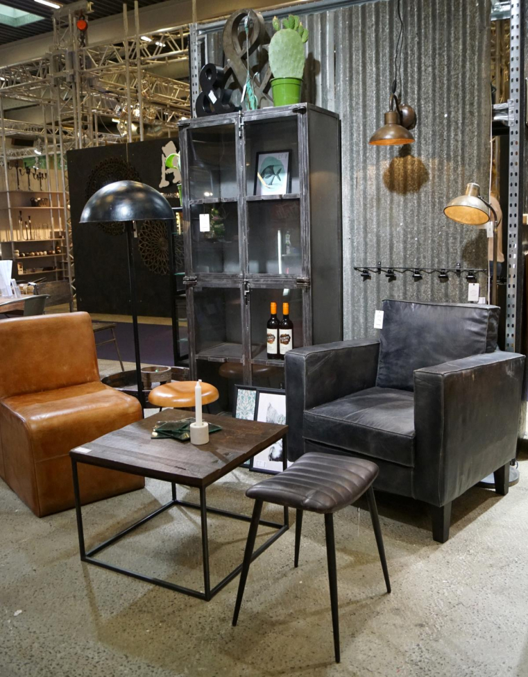 Lampe sur pied 'Walentin' - Fer/Marron