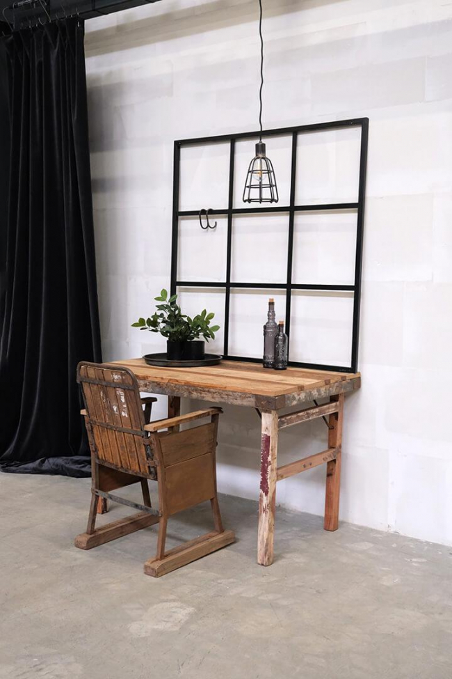 Mur industriel 'New York' S - Noir