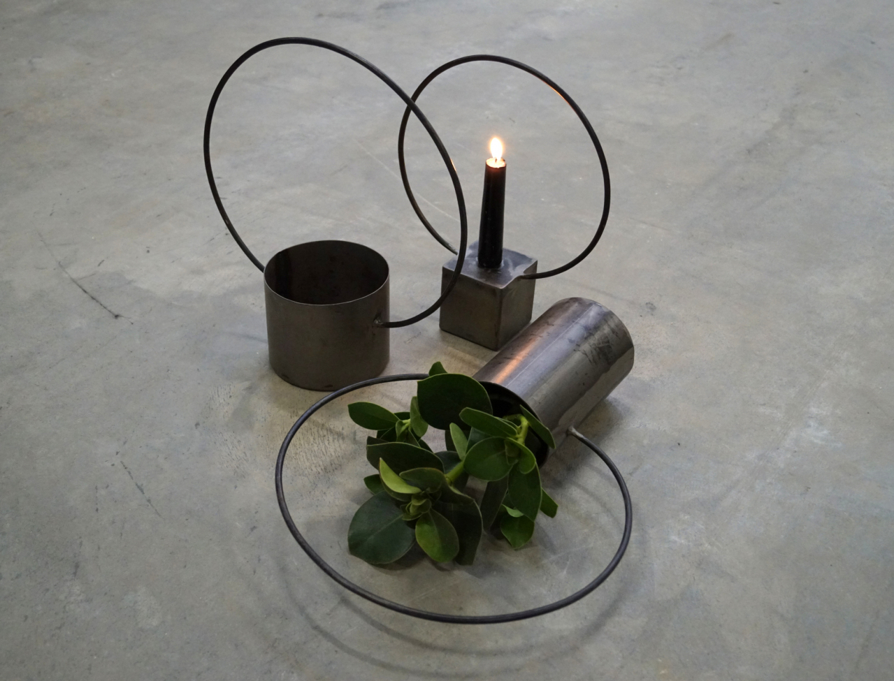 Bougeoir rond 'Darren' - Vintage