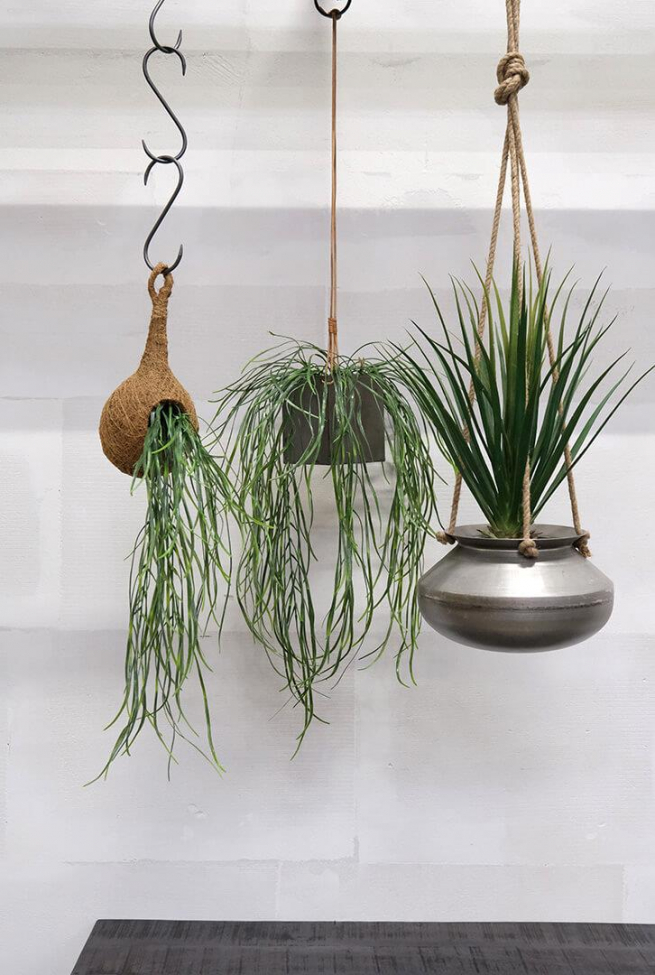 Pot suspendu 'Sikasso' - Cuir