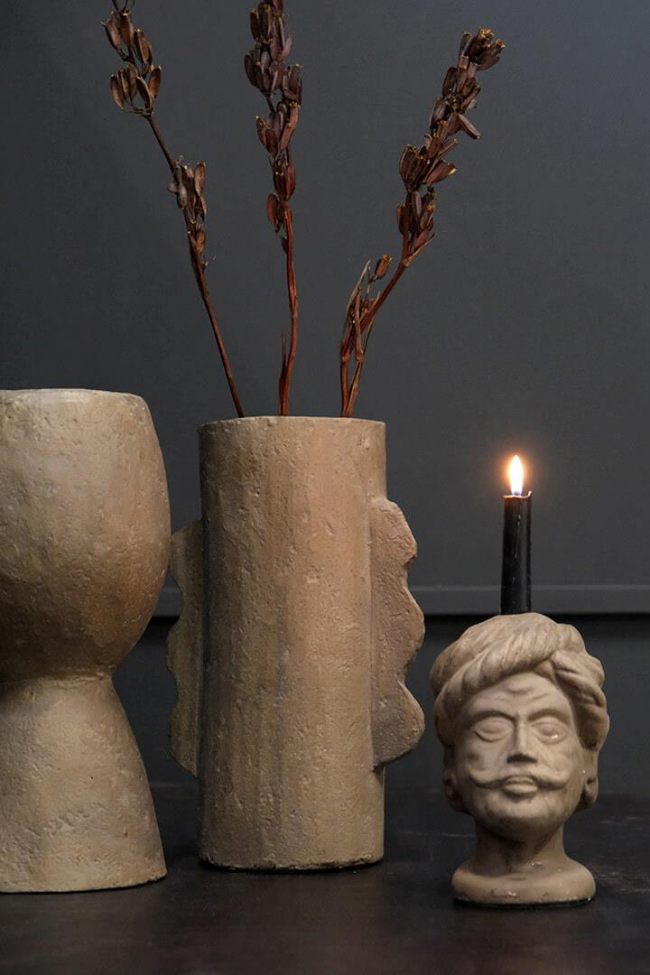 Vase 'Baxter' - Gris