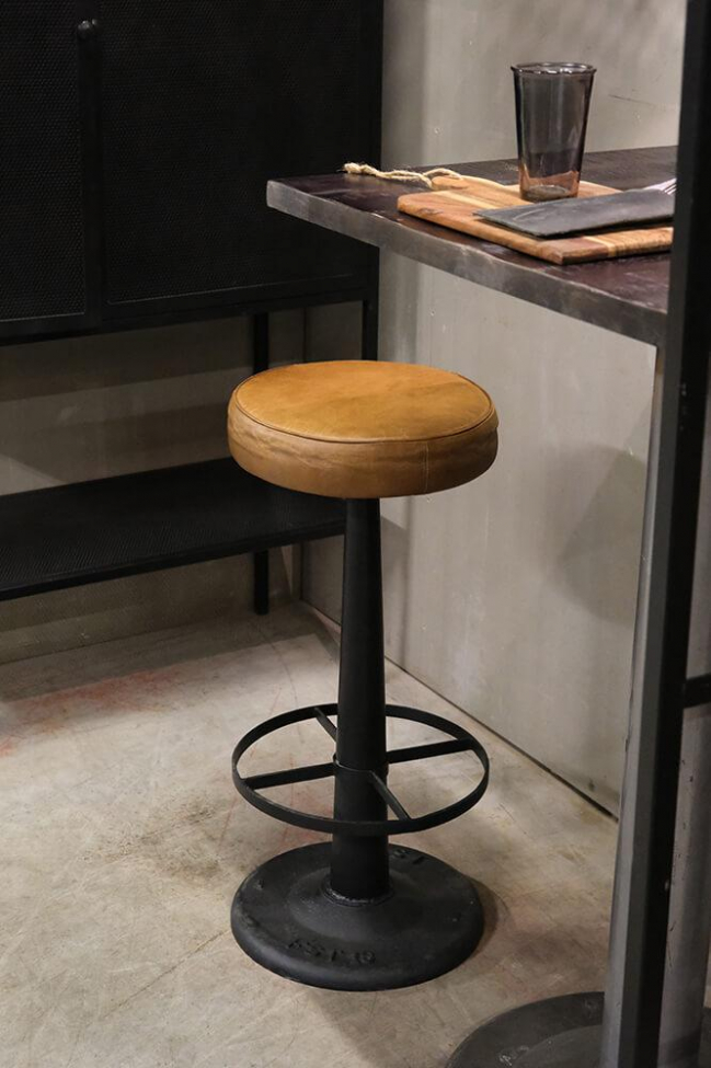 Tabouret de bar - Cuir/fer