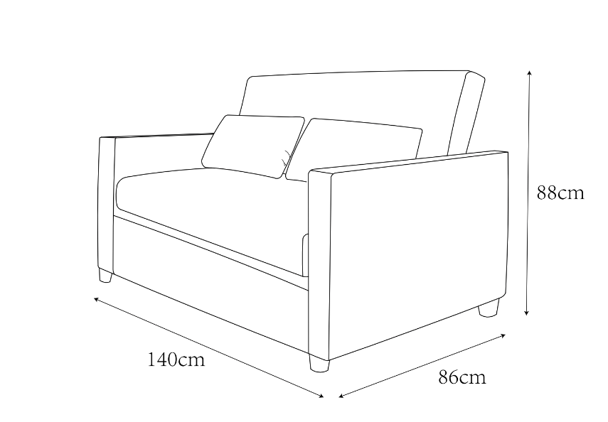 Fauteuil convertible 'San Francisco' - Blanc