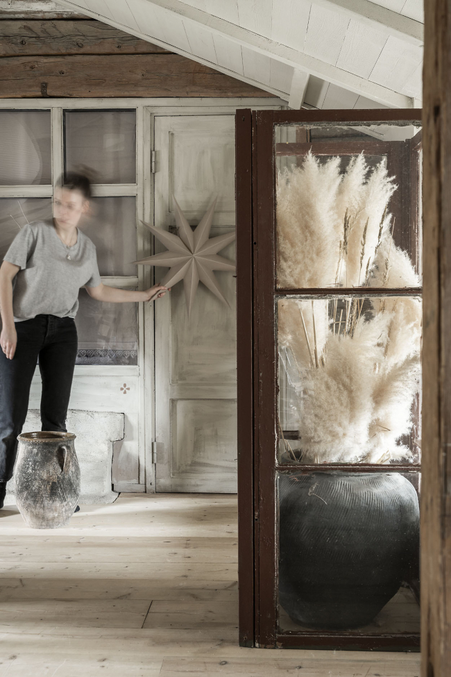 Étoile de l'Avent 'Boris' - Gris foncé