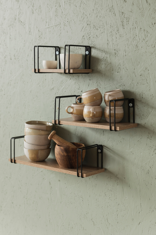 Étagères murales 'Square' 3 pièces - Chêne