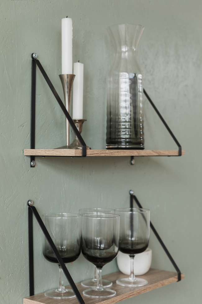 2-pack Étagères murales 'Triangle' - Naturel