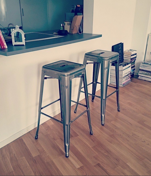 Tabouret 'Montmartre' 77cm - Acier