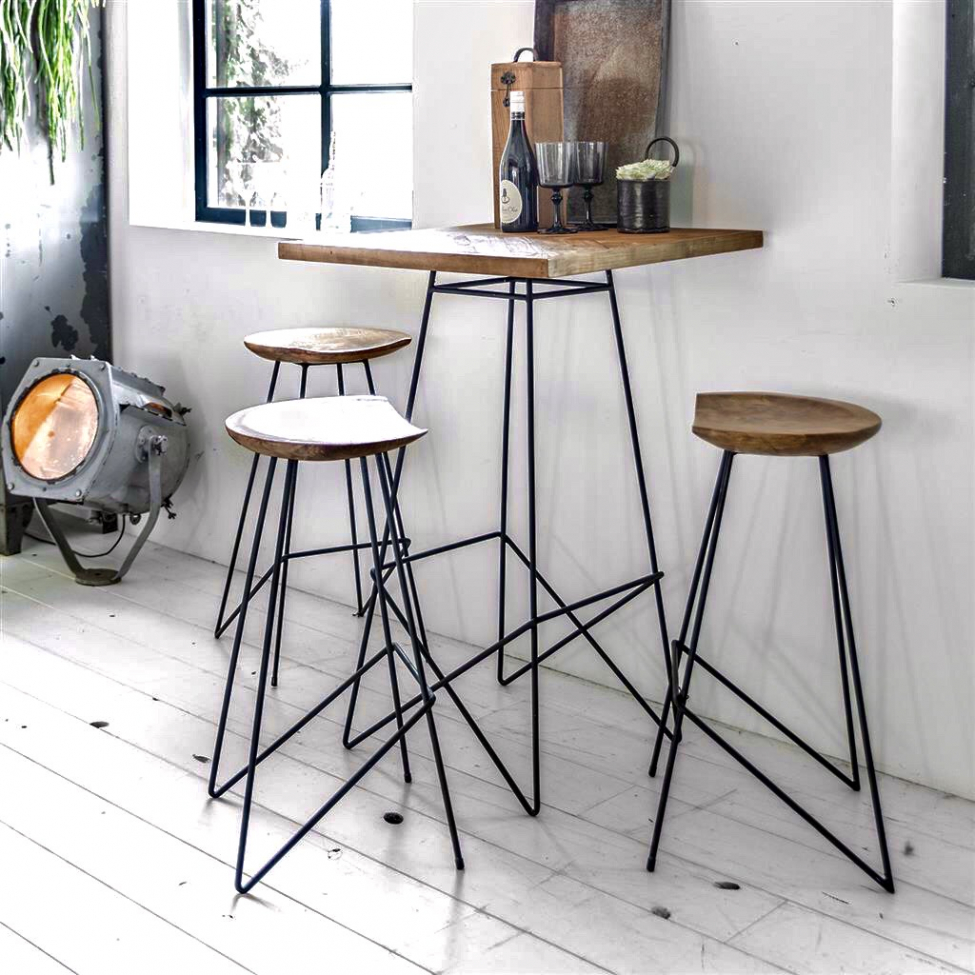 Tabouret 'Teak' 77cm - Nature