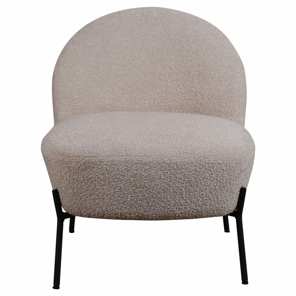 Fauteuil 'Gori' - Beige/Bouclé
