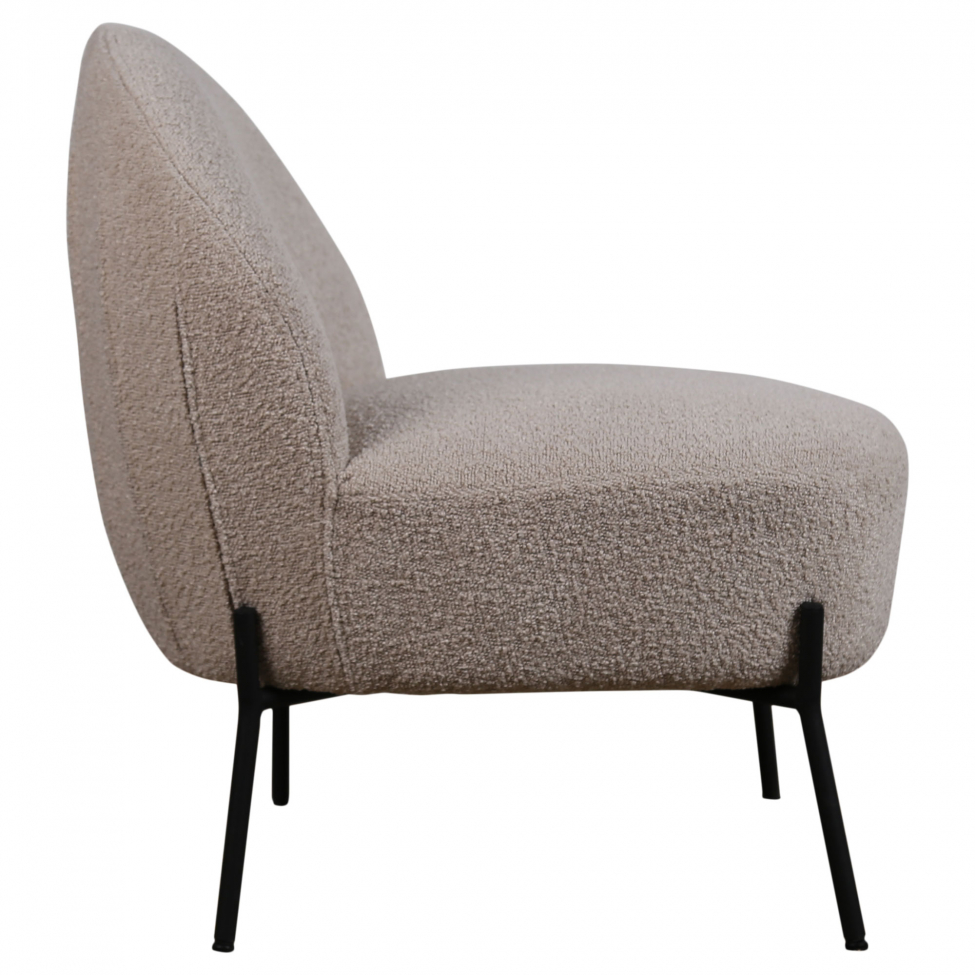 Fauteuil 'Gori' - Beige/Bouclé