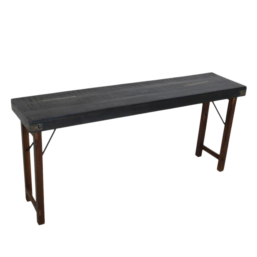 Table d'appoint Vintage 170x40cm - Noir