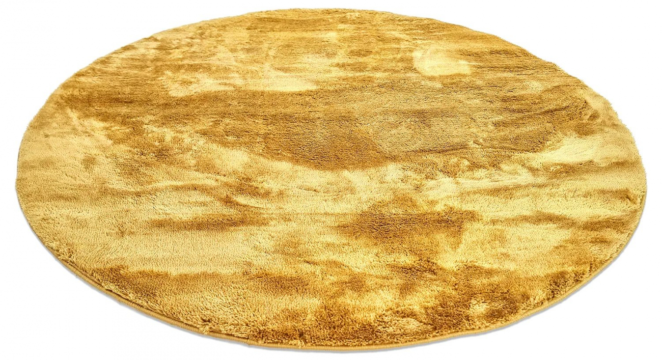 Tapis rond 'Aranga Super Soft' 200cm - Jaune