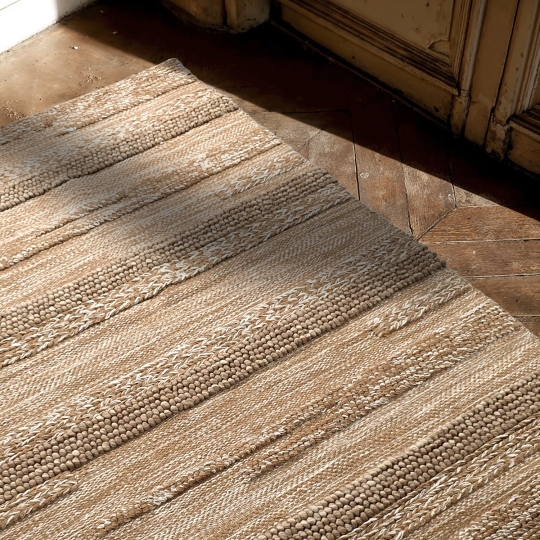 Tapis en laine ' Almaty' - Marron clair