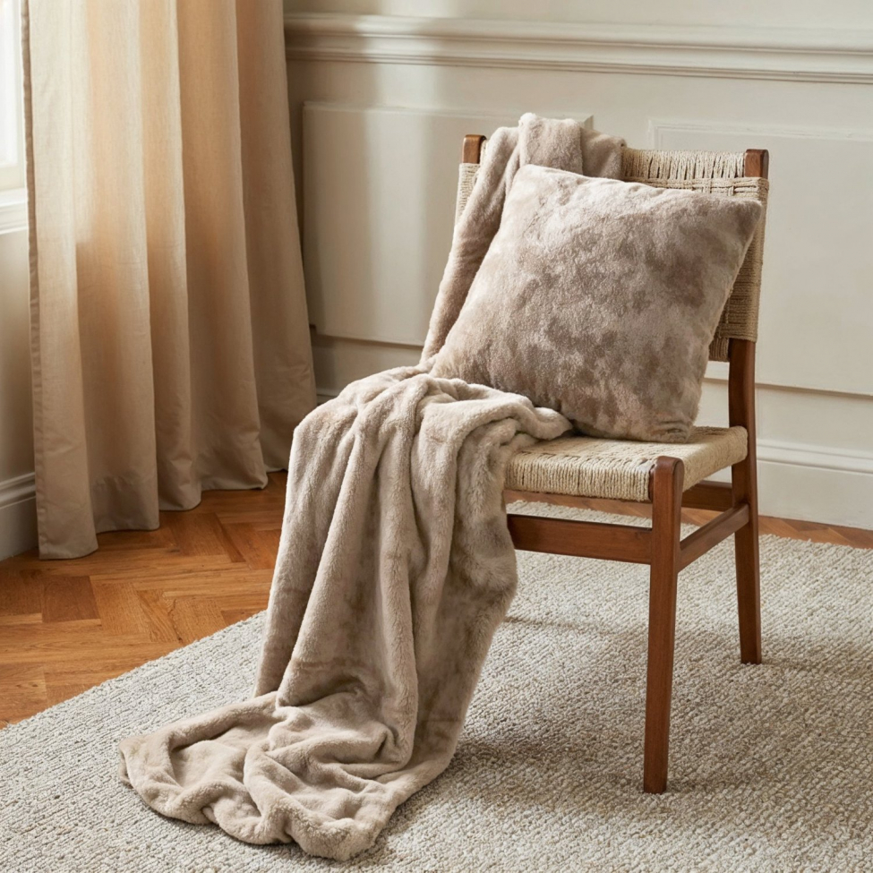 Plaid ' Aranga Super Soft Throw ' 130 x 170 cm - Marron