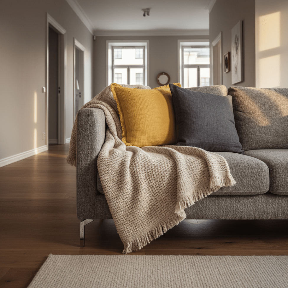 Housse de coussin ' Dorena ' 45 x 45 cm - Jaune