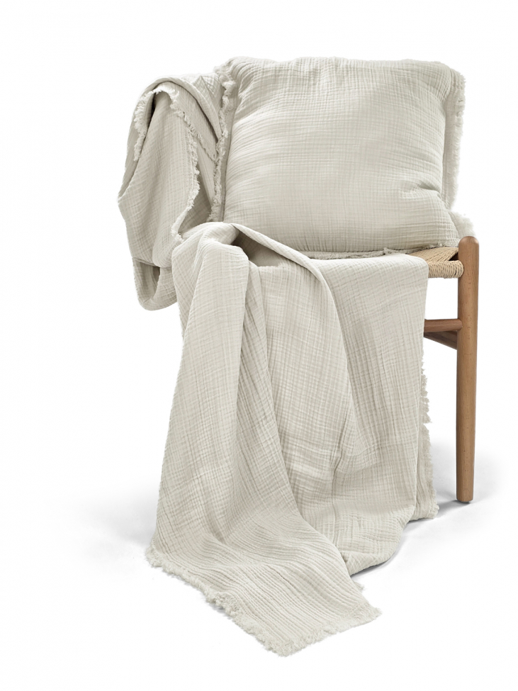 Housse de coussin ' Dorena ' 45 x 45 cm - Gris