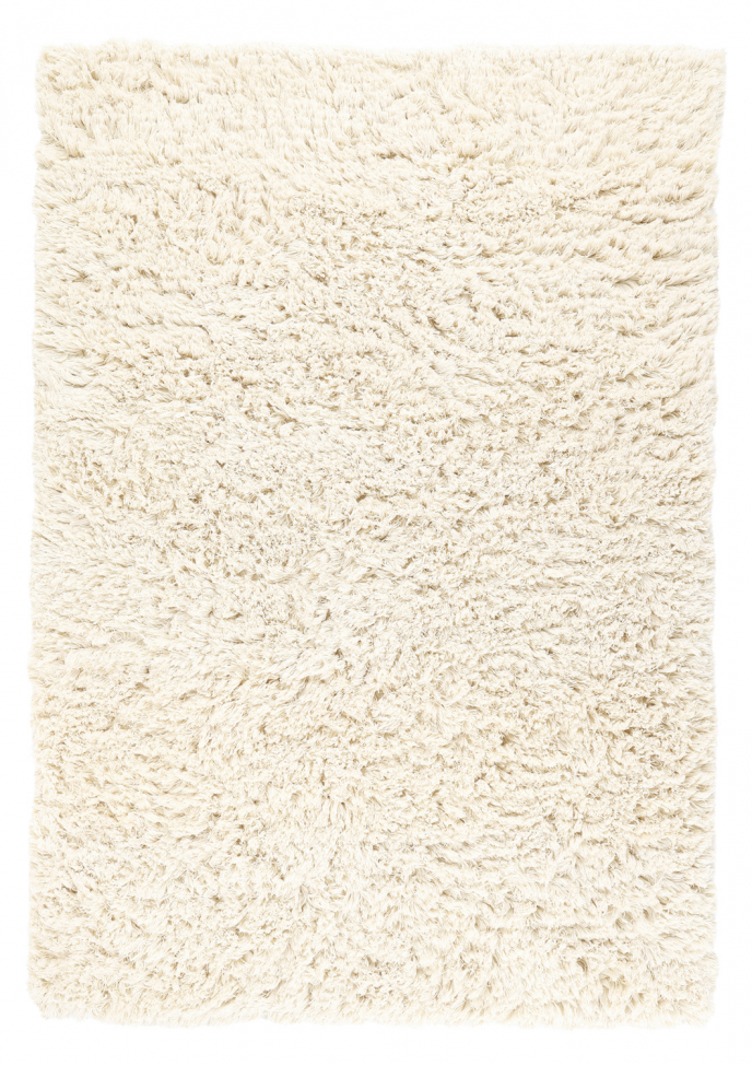 Tapis Rya 'Fassale » en laine tissée à la main' - Blanc