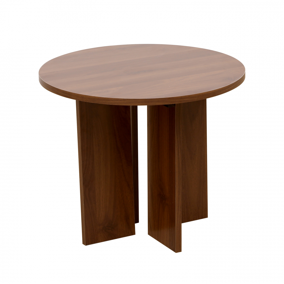 Table basse 'Créme' Ronde 55 cm - Noyer