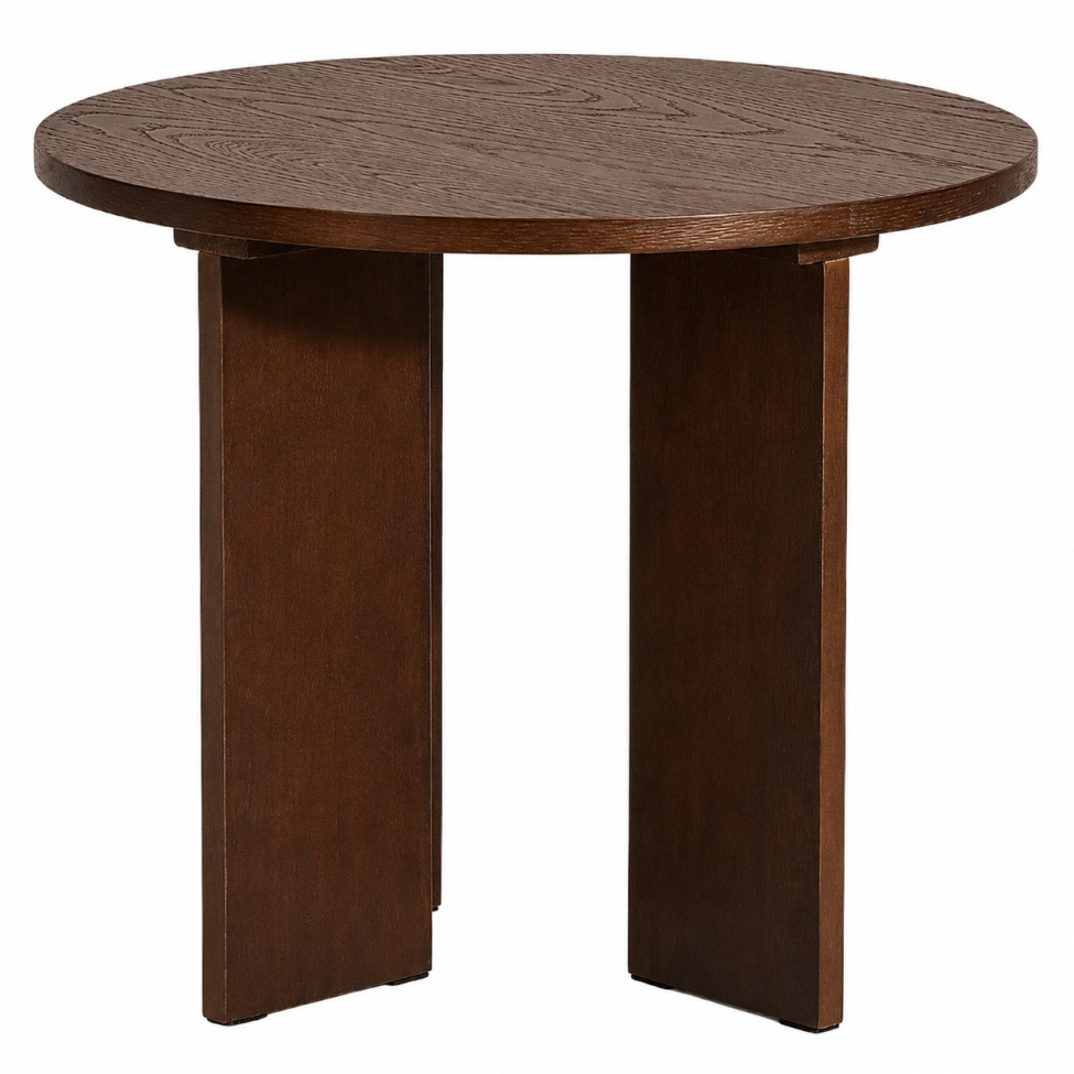 Table basse 'Créme' Ronde 55 cm - Noyer