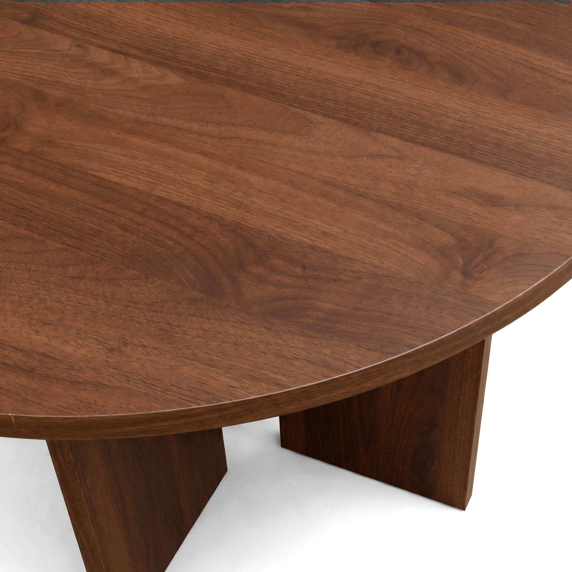 Table basse 'Créme' Ronde 75 cm - Noyer
