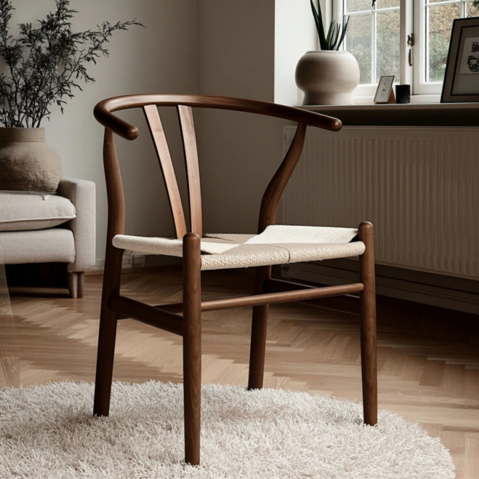 Chaise 'Alta' - Noyer/Beige