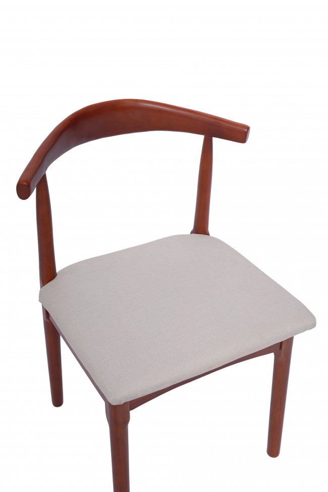 Chaise 'Fager' - Noyer/Beige