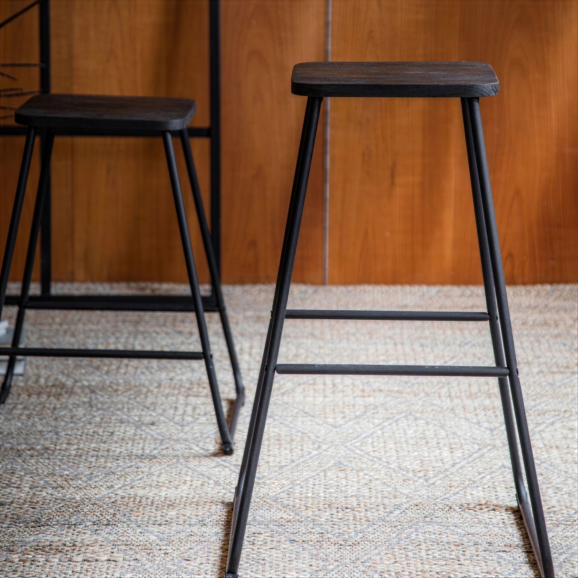 Tabouret 'Borås' - Brun/Noir