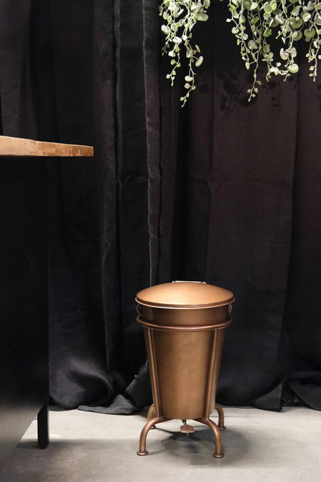 Poubelle à pédale 'Klapp' - Cuivre