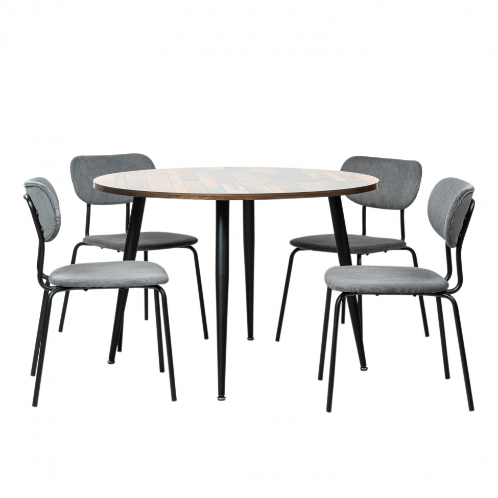 Groupe de repas 'Runt Kungsholmen' - 1 Table & 4 Chaises