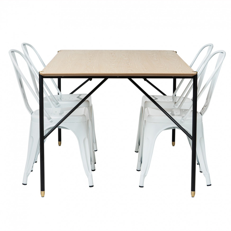 Groupe de repas 'Hornstull Montmartre' - 1 Table & 4 Chaises