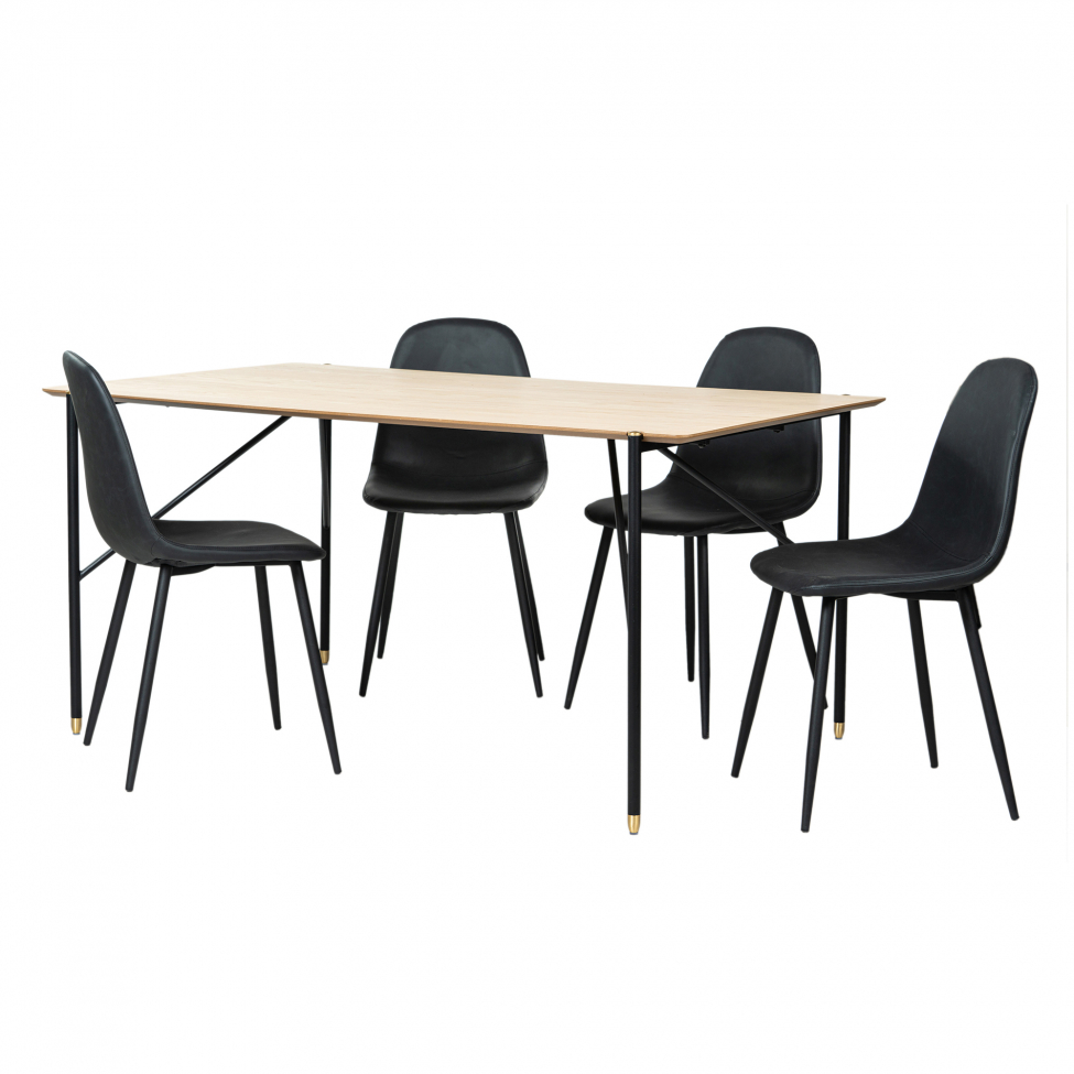 Groupe de repas 'Hornstull Forma' - 1 Table & 4 Chaises
