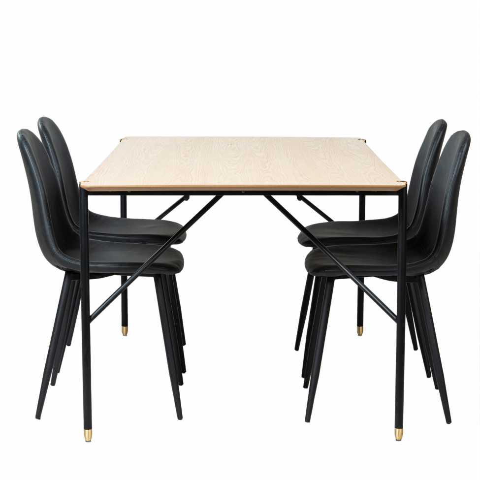 Groupe de repas 'Hornstull Forma' - 1 Table & 4 Chaises