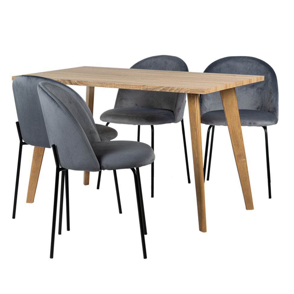 Groupe de repas 'Nordisk Elegant' - 1 Table & 4 Chaises