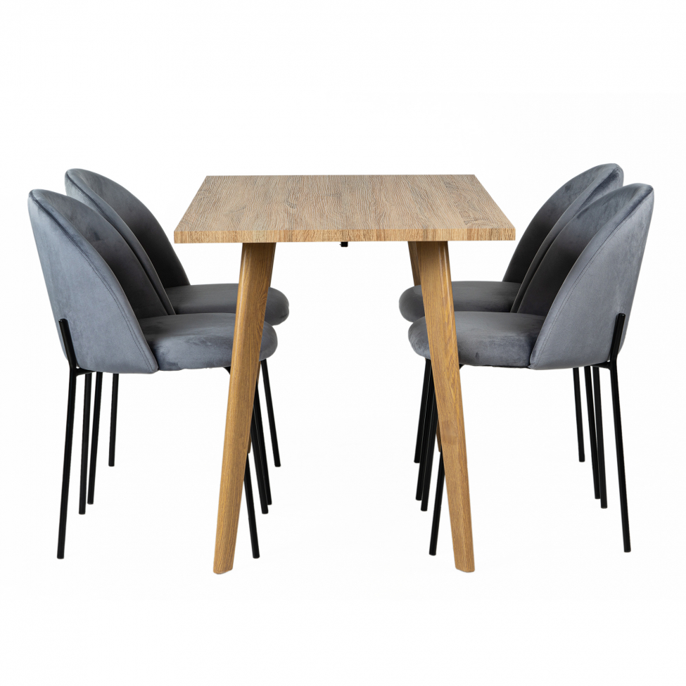 Groupe de repas 'Nordisk Elegant' - 1 Table & 4 Chaises