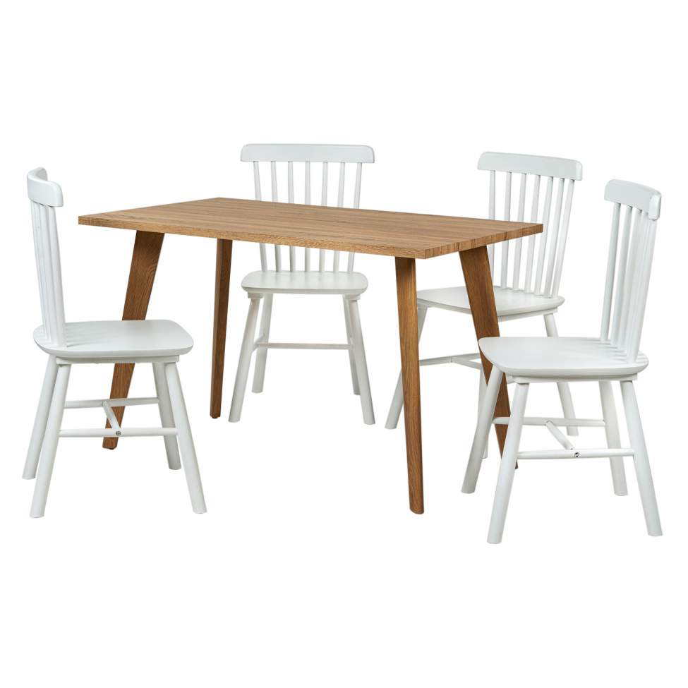 Groupe de repas 'Nordisk Elsa' - 1 Table & 4 Chaises