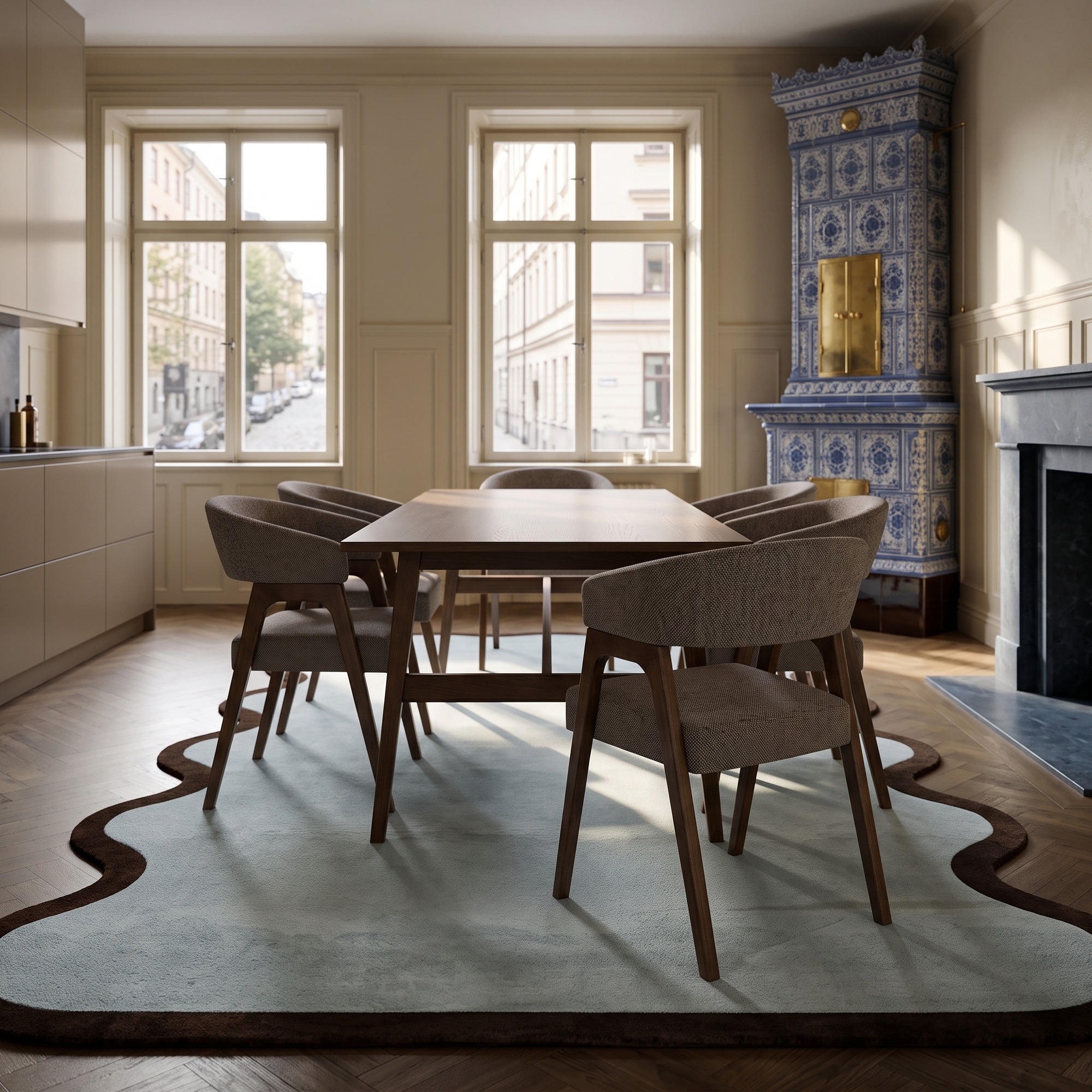 Chaise 'Alba' - Noyer/Marron