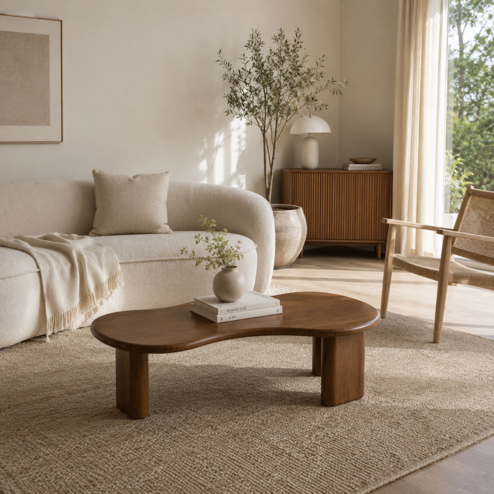 Table basse 'Kindy' 117x75cm - Noyer