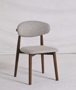 Chaise 'Milo' - Noyer/Gris