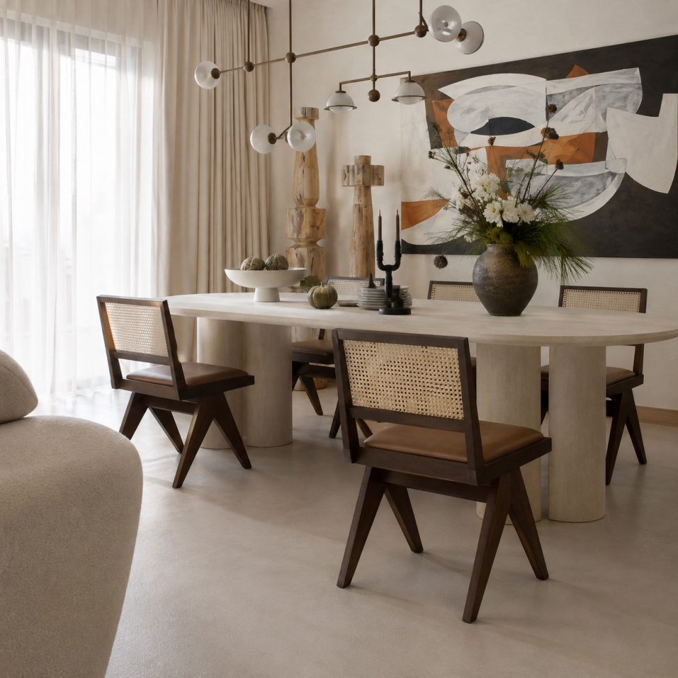 Chaise 'Jean' - Chêne brun/Beige